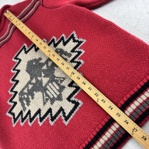 Faherty Steven Paul Judd Thunderbird Cardigan Sweater Men’s L Alpaca Wool Native - Picture 13 of 16